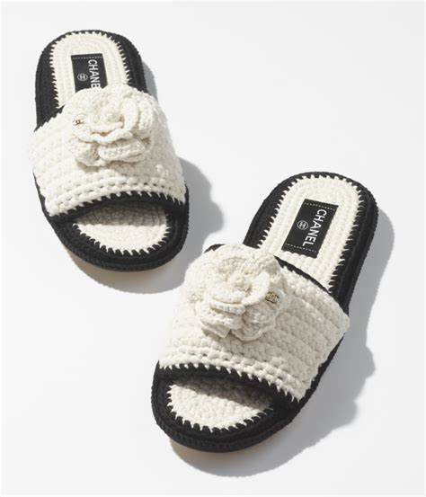 chanel crochet slides|sandals in chanel.